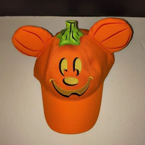 Disney Parks Exclusive Halloween Mickey Mouse Pumpkin Light Up Snapback Hat RARE main image 6